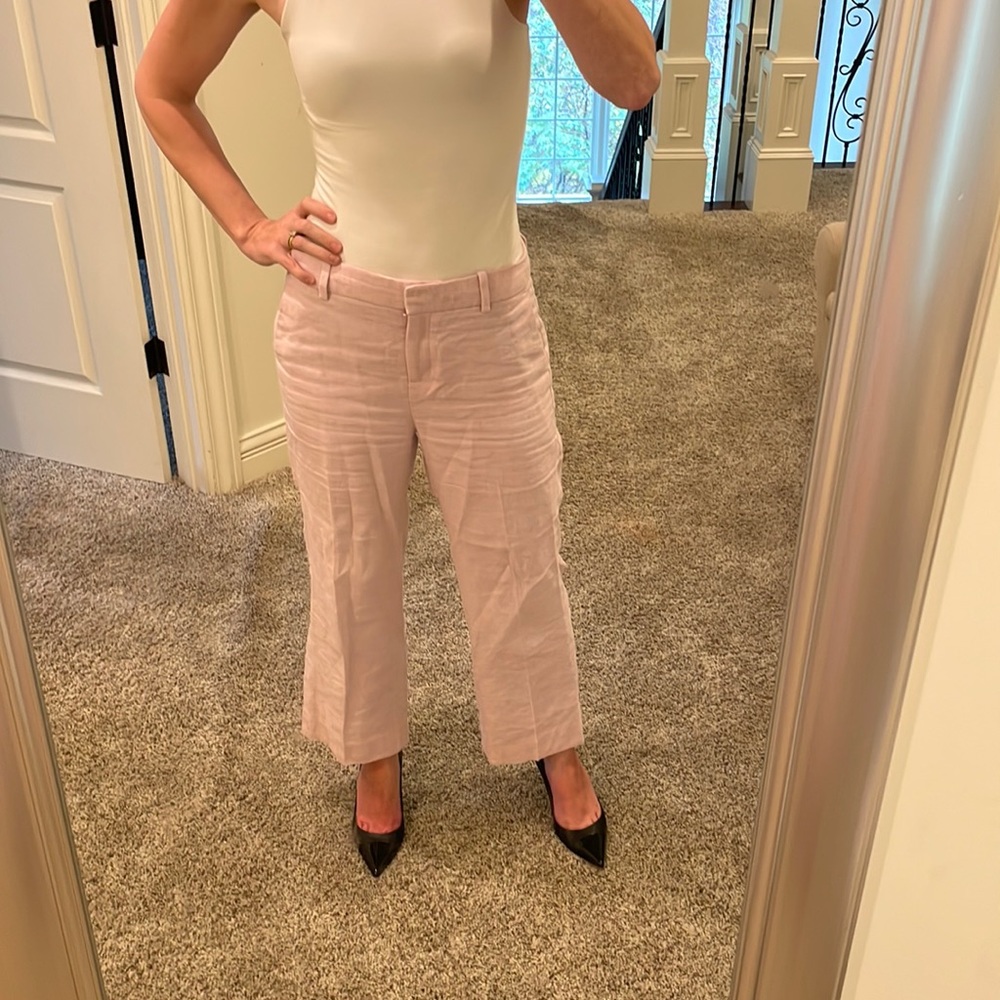 J Crew Hayden Kickout Crop pants in stretch linen